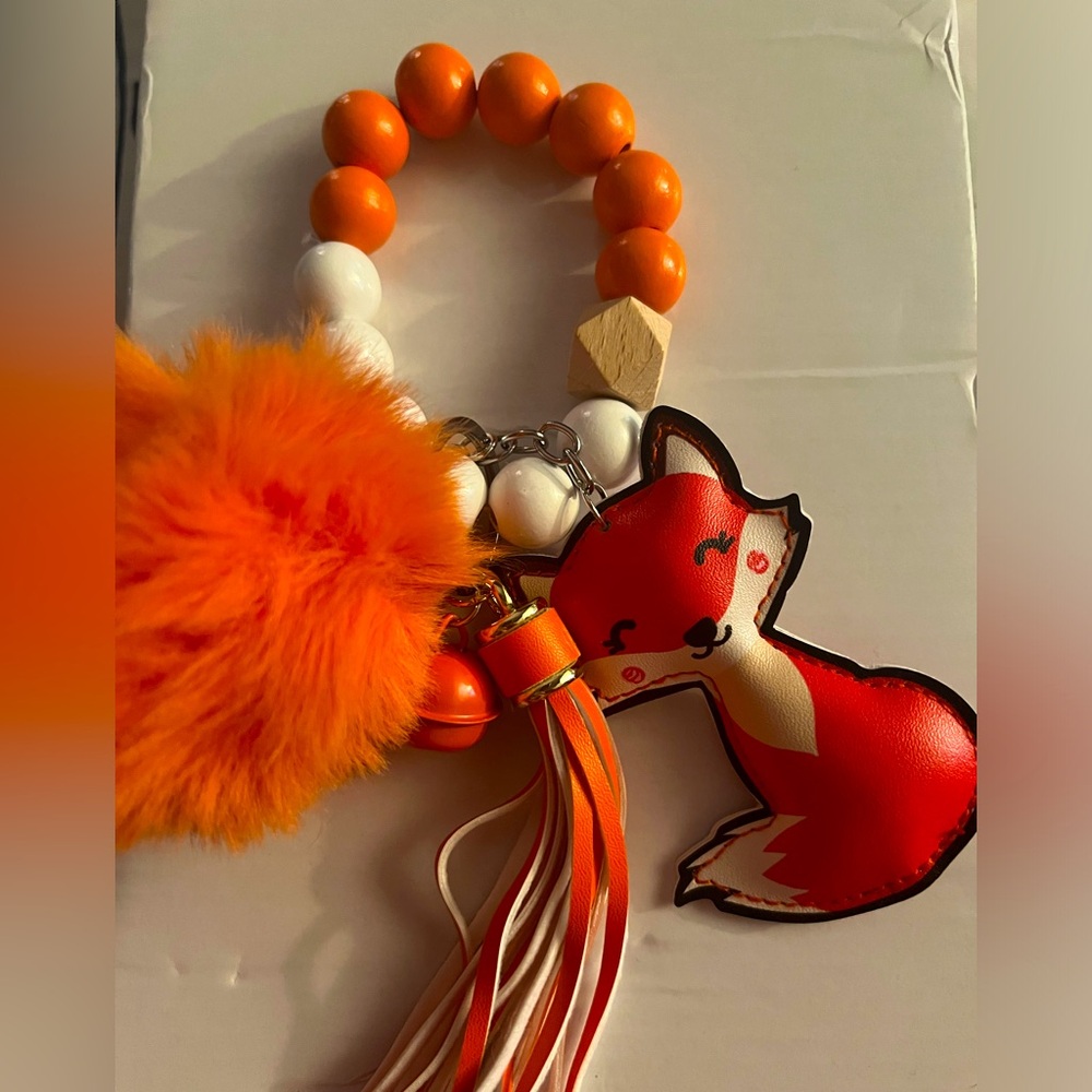 Fox keychain or id holder